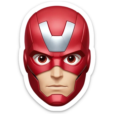 vision marvel body with red face from captain america: civil war sticker