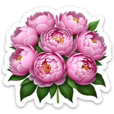 Giant bouquet of peonies  sticker
