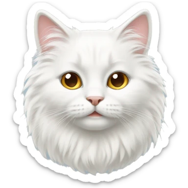 Fluffy white cats  sticker