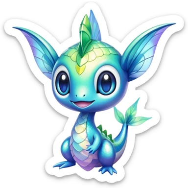 Shiny Exotic Dratini-Celebi-Hybrid-Creature sticker