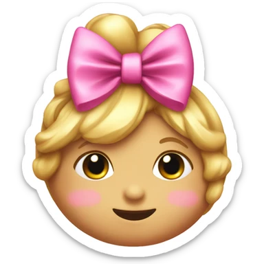 Candy candy with a pink bow  sticker