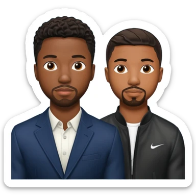 Chadwick boseman and Michael b Jordan together sticker