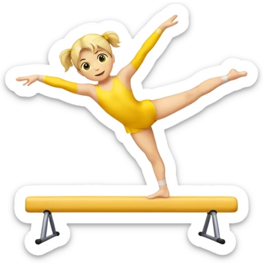 A gymnastics emoji sticker
