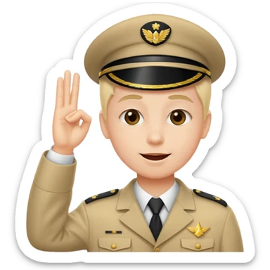 Combine this emoji:🫡 and this emoji:🤪 sticker