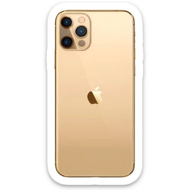 Gold iPhone 16 Pro Max no-logo clean backview sticker