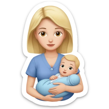 Nursing baby sticker