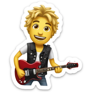 Rockstar musician happy sticker