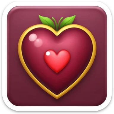 Corazón de color vinotinto oscuro sticker