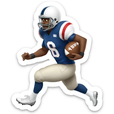 American Football player running without the ball sticker