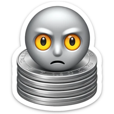 scared coin money sticker