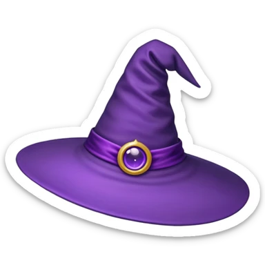purple witch hat sticker