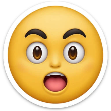 offended with mad eyebrows and open mouth normal yellow circle emoji sticker