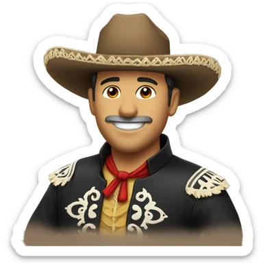 Handsome charro with a good smile sticker