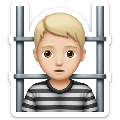 Young person locked up in jail sticker