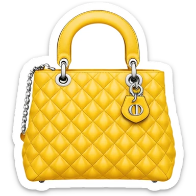 dior yellow bag sticker