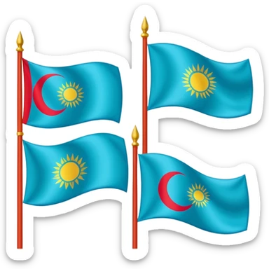 Turkic flags sticker