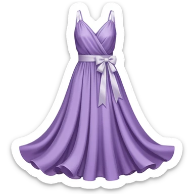 soft purple dress ribbon sticker