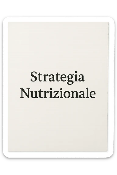 foglio con scritto "Strategia Nutrizionale" sticker
