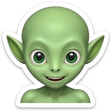 I want you to create an alien just like kaddu from movie koi mil gya sticker