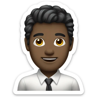 man black hair in a white skirt white socks sticker