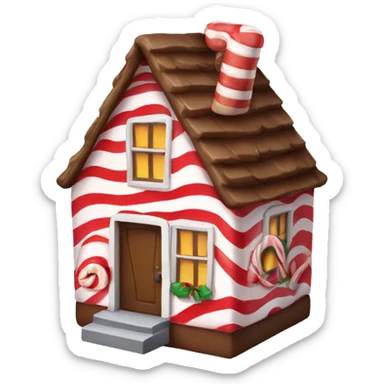 Candy cane house  sticker