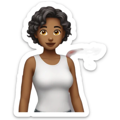 Girl here red and wing sticker