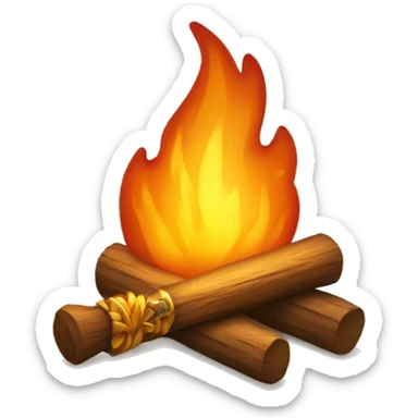  bonfire with a sword coming out of the flames sticker