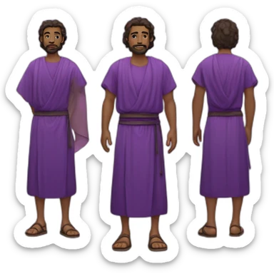 Stylish purple garments of Biblical Aaron, just garments without the man sticker