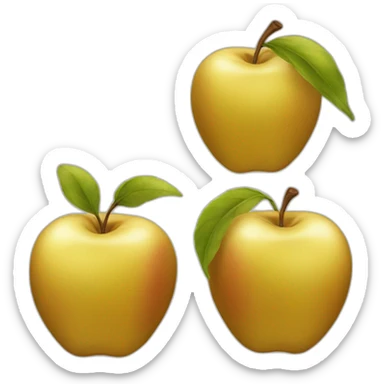 A golden apple sticker
