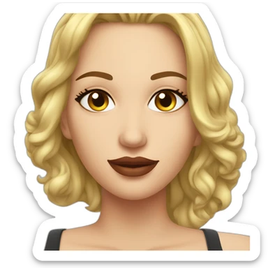 Plus size seductive Caucasian woman sticker