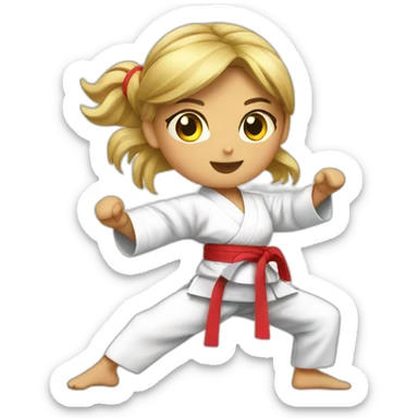 karate girl sticker