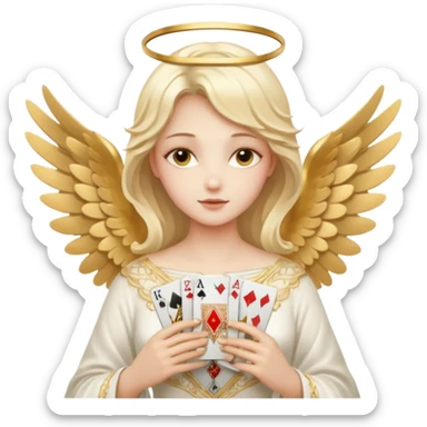 Angels and playing card sticker