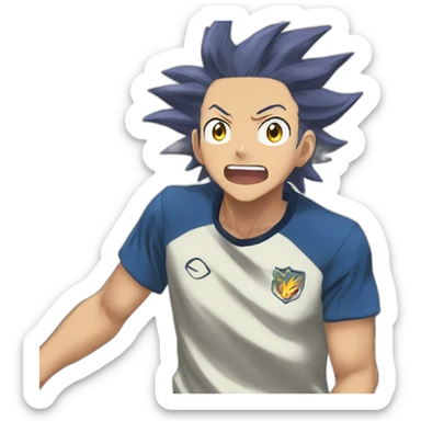 axel blaze inazuma eleven shocked sticker