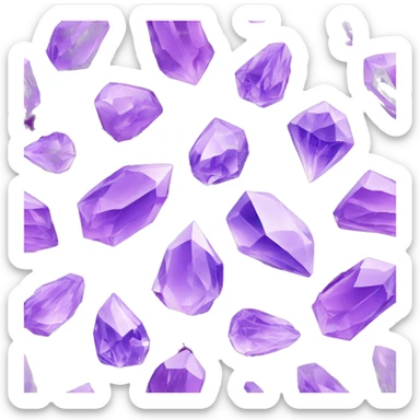crystals with purple background sticker