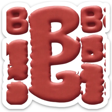The letter B in red in the font Math Sans-serif Bold sticker