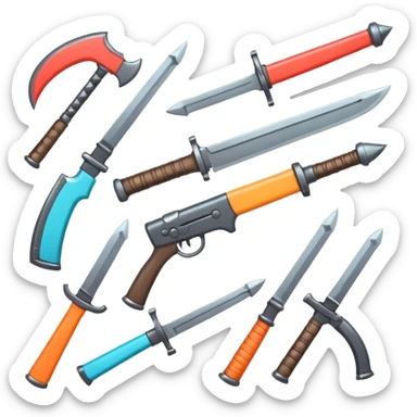 Cute weapons sticker