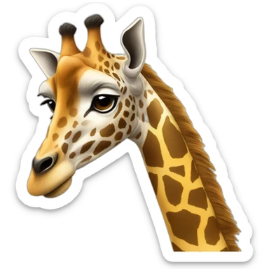 girafe a tete humaine sticker