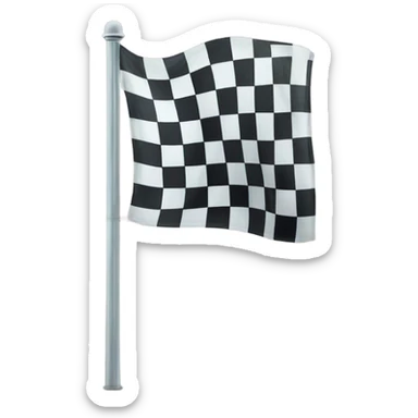 Checkered flag on a pole sticker
