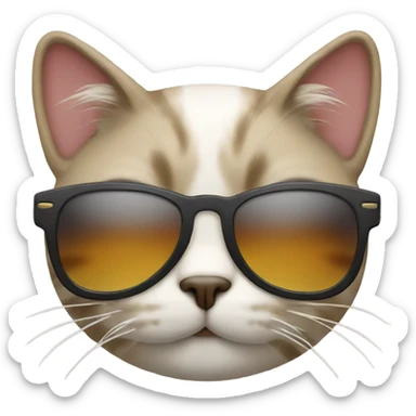 Cat with sunglasses sticker