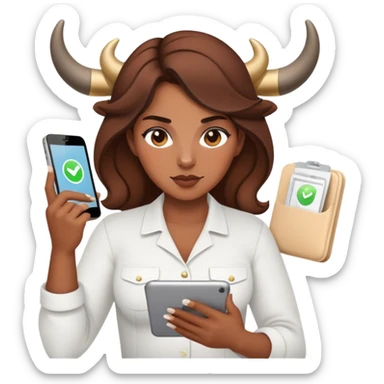 multitasking taurus mama sticker