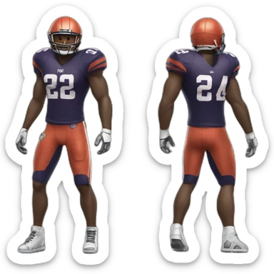 Football jock sticker