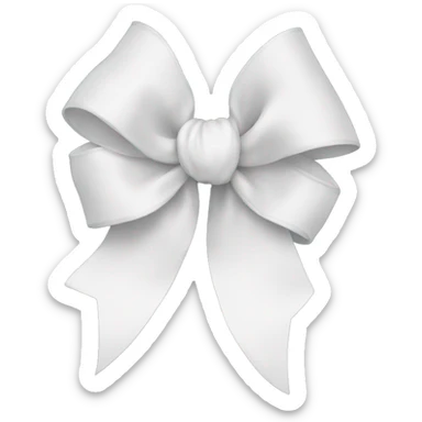 white bow sticker
