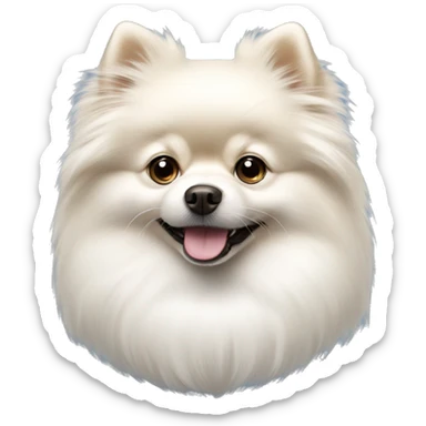White Norwegian Pomeranian sticker