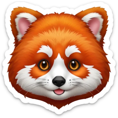 Panda vermelho só a cabeça  sticker