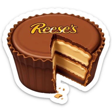 Butter Bite taken out of Reese's peanut cup sticker