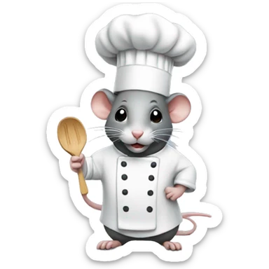 A rat with a chef hat sticker