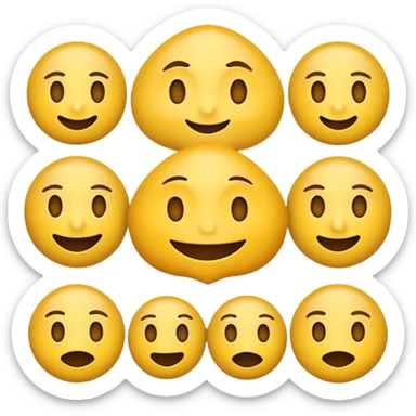 Cool emoji combined with freaky and meh sticker