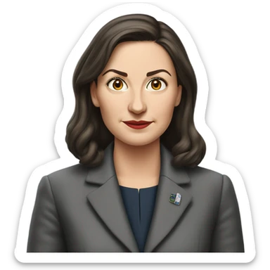 hyper realistic Annalena Berbok Minister of Foreign Affairs sticker