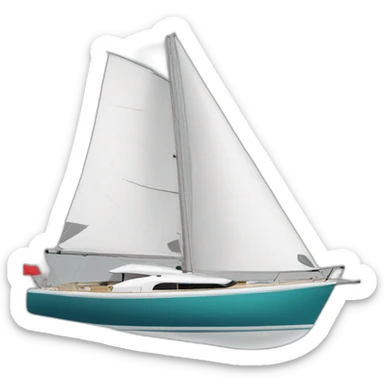 white solaris sail boat sticker