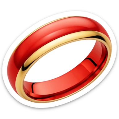 ring wedding gold red sticker
